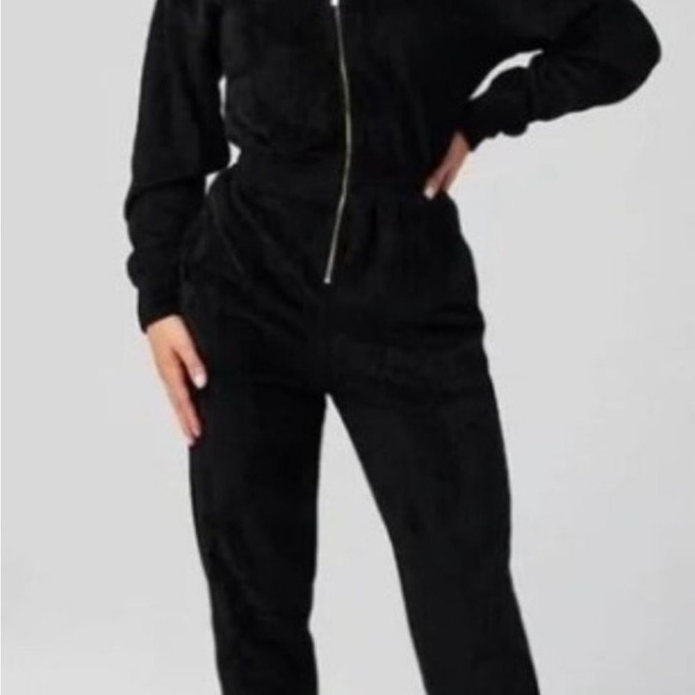 New with tags- Fabletics cozy cord zip jumpsuit